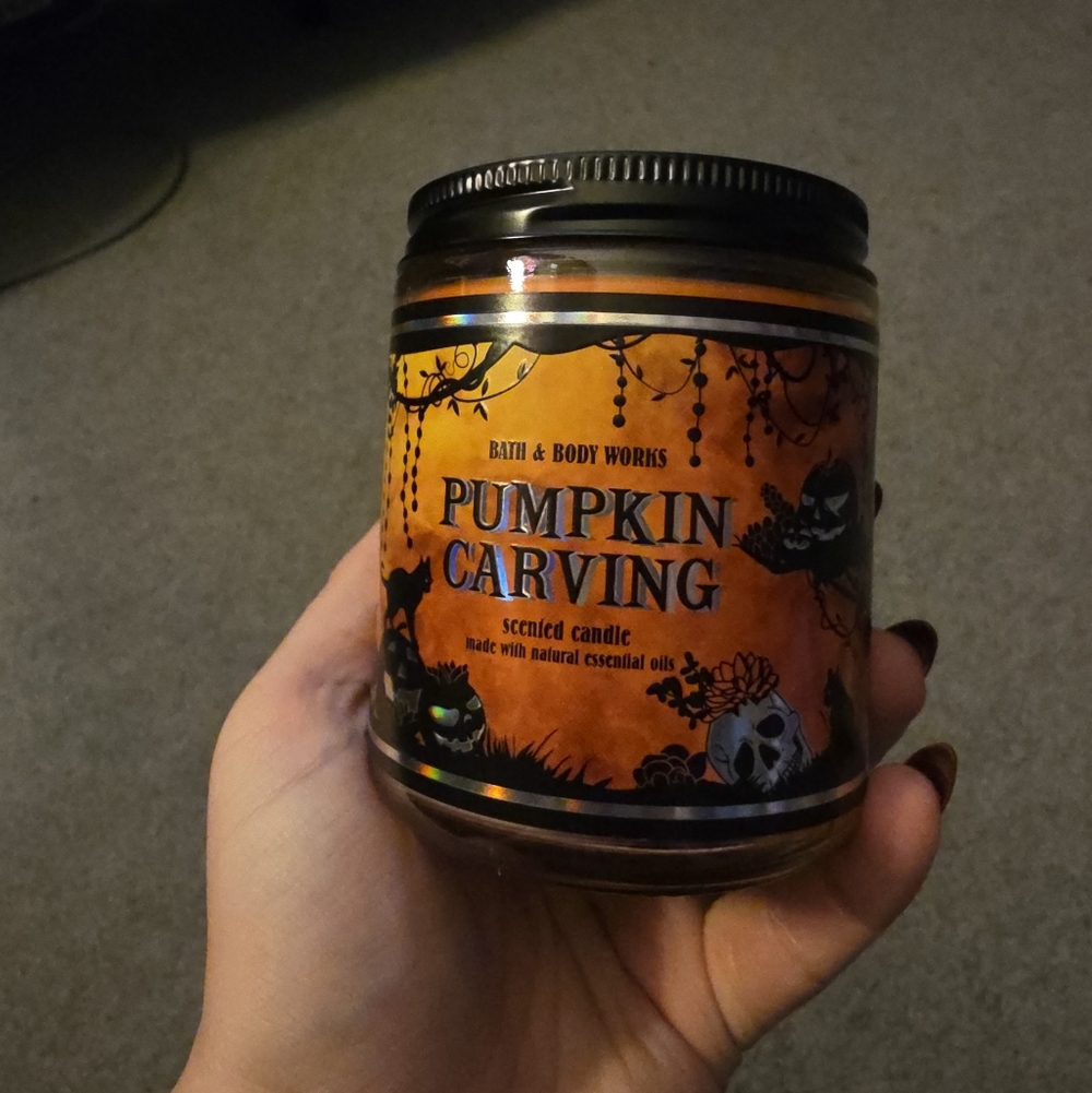 Bbw Pumpkin Carving Single Wick Candle
